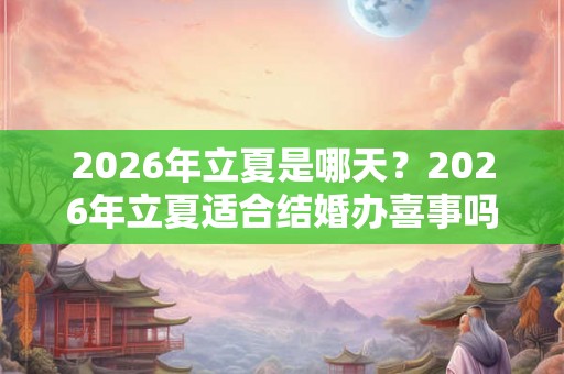 2026年立夏是哪天?2026年立夏适合结婚办喜事吗? 2026年立夏是哪天?2026年立夏适合结婚办喜事吗?