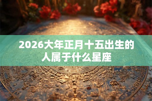 2026大年正月十五出生的人属于什么星座 2026大年正月十五出生的人属于什么星座