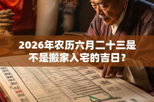 2026年农历六月二十三是不是搬家入宅的吉日? 2026年农历六月二十三是不是搬家入宅的吉日?