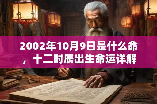 2002年10月9日是什么命，十二时辰出生命运详解
