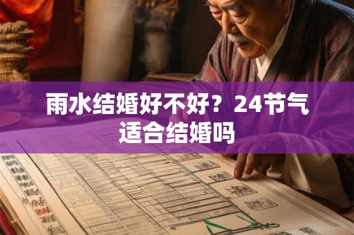 雨水结婚好不好？24节气适合结婚吗