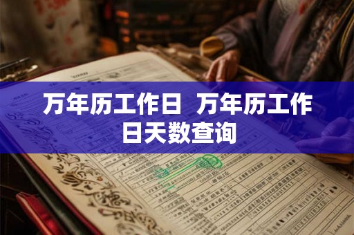 万年历工作日  万年历工作日天数查询