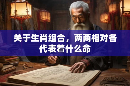 关于生肖组合，两两相对各代表着什么命