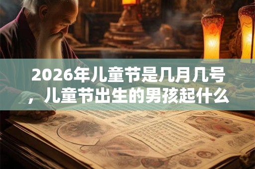 2026年儿童节是几月几号，儿童节出生的男孩起什么名字合适