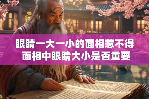 眼睛一大一小的面相惹不得 面相中眼睛大小是否重要