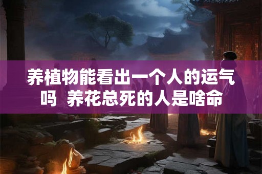 养植物能看出一个人的运气吗  养花总死的人是啥命