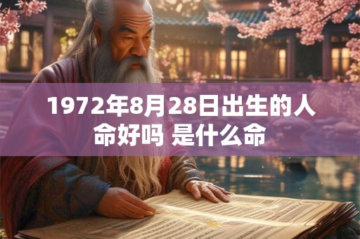 1972年8月28日出生的人命好吗 是什么命