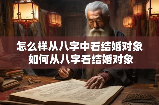 怎么样从八字中看结婚对象 如何从八字看结婚对象 怎么样从八字中看结婚对象 如何从八字看结婚对象