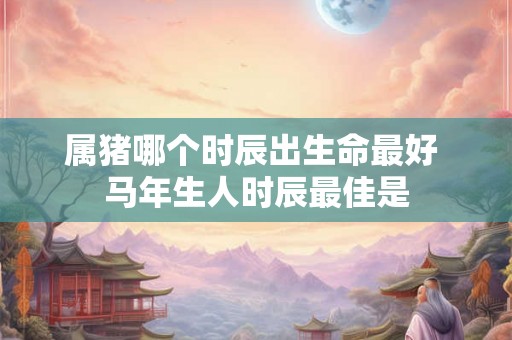 属猪哪个时辰出生命最好 马年生人时辰最佳是
