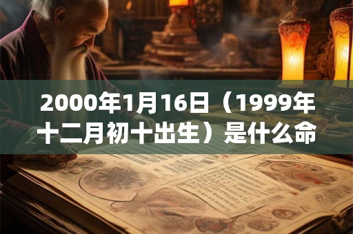 2000年1月16日（1999年十二月初十出生）是什么命_命运如何