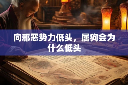 向邪恶势力低头,属狗会为什么低头 向邪恶势力低头,属狗会为什么低头