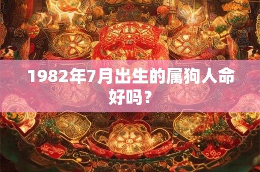 1982年7月出生的属狗人命好吗？