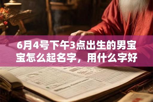 6月4号下午3点出生的男宝宝怎么起名字，用什么字好