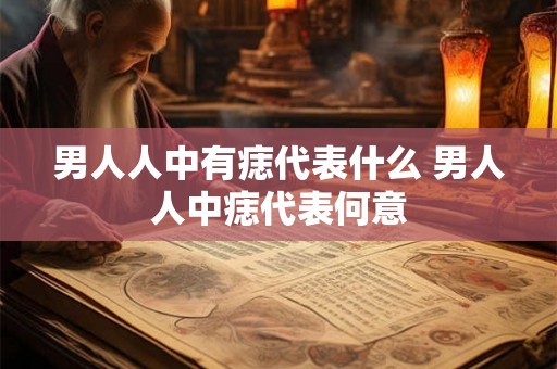男人人中有痣代表什么 男人人中痣代表何意