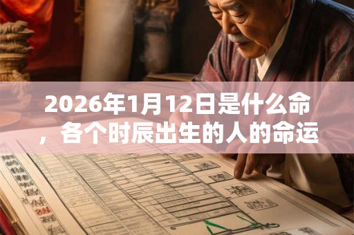 2026年1月12日是什么命，各个时辰出生的人的命运