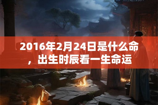 2016年2月24日是什么命，出生时辰看一生命运