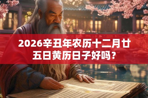 2026辛丑年农历十二月廿五日黄历日子好吗? 2026辛丑年农历十二月廿五日黄历日子好吗?