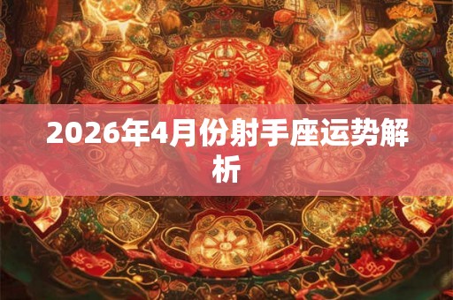 2026年4月份射手座运势解析