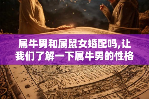 属牛男和属鼠女婚配吗,让我们了解一下属牛男的性格特点
