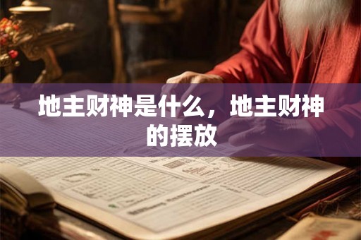 地主财神是什么，地主财神的摆放
