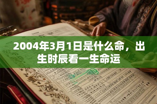 2004年3月1日是什么命,出生时辰看一生命运 2004年3月1日是什么命,出生时辰看一生命运