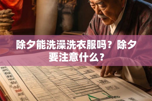 除夕能洗澡洗衣服吗？除夕要注意什么？