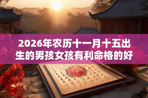 2026年农历十一月十五出生的男孩女孩有利命格的好名