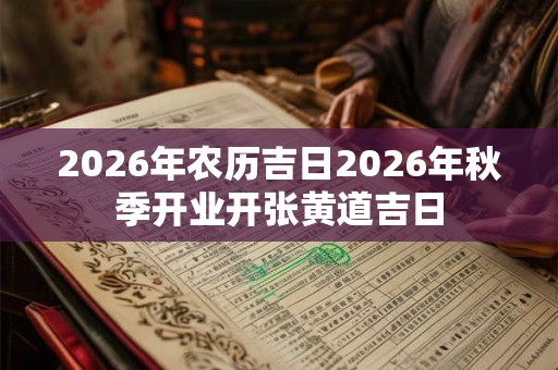 2026年农历吉日2026年秋季开业开张黄道吉日 2026年农历吉日2026年秋季开业开张黄道吉日