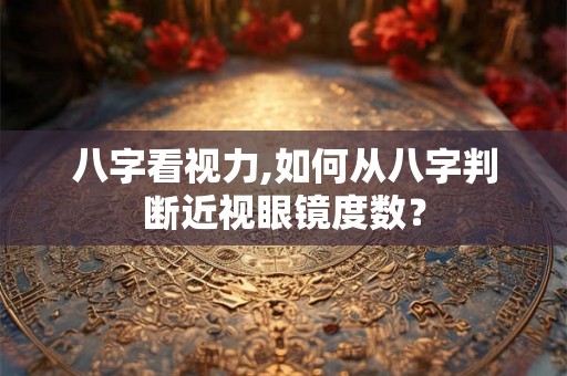 八字看视力,如何从八字判断近视眼镜度数？