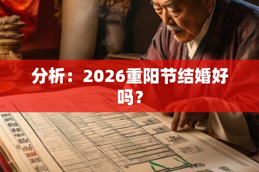 分析：2026重阳节结婚好吗？