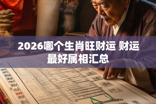 2026哪个生肖旺财运 财运最好属相汇总
