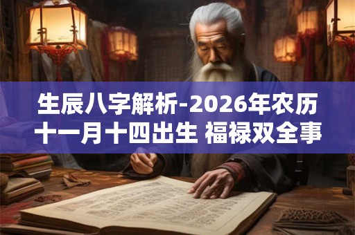 生辰八字解析-2026年农历十一月十四出生 福禄双全事业有成 生辰八字解析-2026年农历十一月十四出生 福禄双全事业有成
