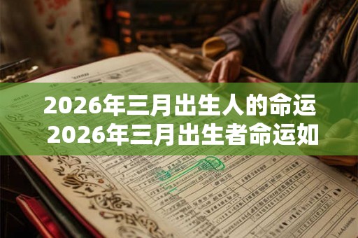 2026年三月出生人的命运 2026年三月出生者命运如何