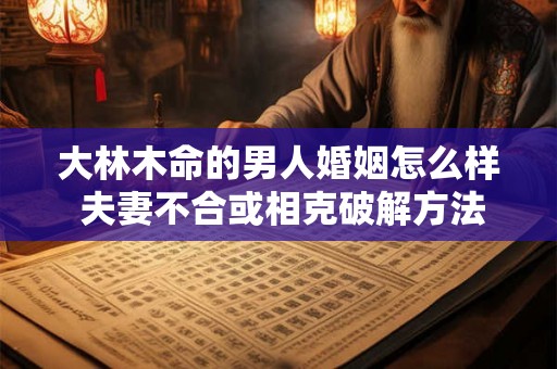 大林木命的男人婚姻怎么样 夫妻不合或相克破解方法