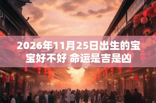 2026年11月25日出生的宝宝好不好 命运是吉是凶 2026年11月25日出生的宝宝好不好 命运是吉是凶