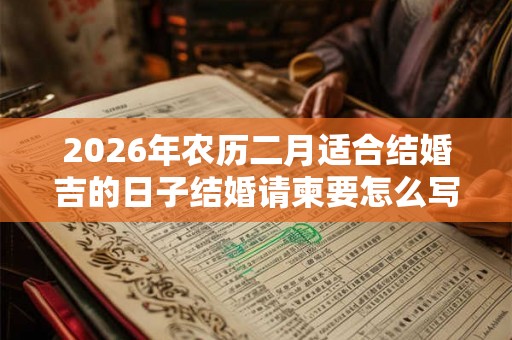 2026年农历二月适合结婚吉的日子结婚请柬要怎么写 2026年农历二月适合结婚吉的日子结婚请柬要怎么写
