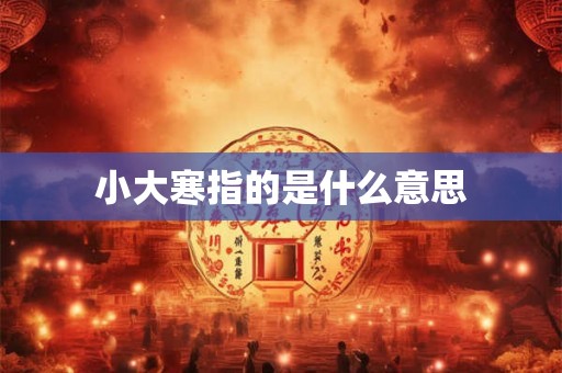 小大寒指的是什么意思