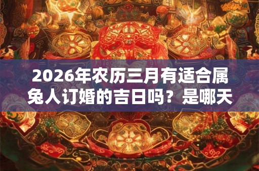 2026年农历三月有适合属兔人订婚的吉日吗？是哪天？
