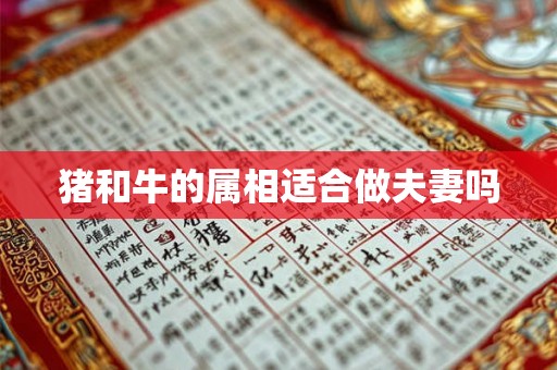 猪和牛的属相适合做夫妻吗 猪和牛的属相适合做夫妻吗