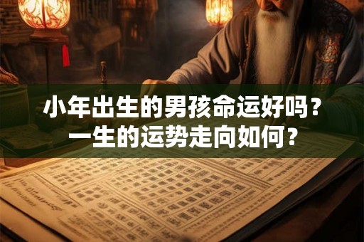 小年出生的男孩命运好吗？一生的运势走向如何？