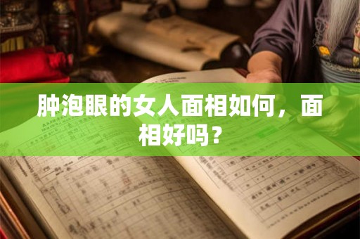 肿泡眼的女人面相如何，面相好吗？