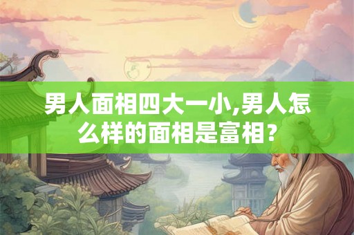 男人面相四大一小,男人怎么样的面相是富相？