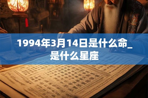 1994年3月14日是什么命_是什么星座