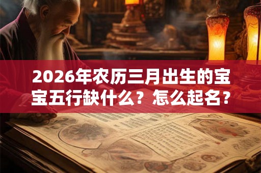 2026年农历三月出生的宝宝五行缺什么?怎么起名? 2026年农历三月出生的宝宝五行缺什么?怎么起名?