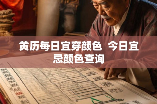 黄历每日宜穿颜色  今日宜忌颜色查询