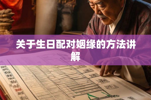 关于生日配对姻缘的方法讲解