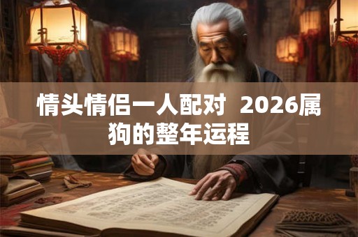 情头情侣一人配对 2026属狗的整年运程 情头情侣一人配对 2026属狗的整年运程