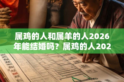 属鸡的人和属羊的人2026年能结婚吗？属鸡的人2026年的太岁如何？