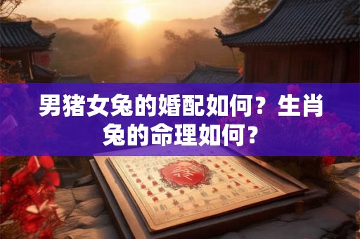 男猪女兔的婚配如何？生肖兔的命理如何？