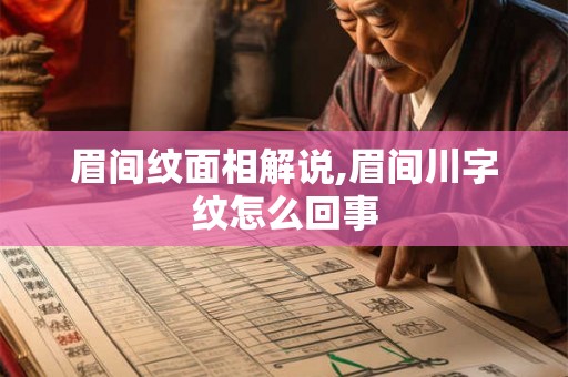 眉间纹面相解说,眉间川字纹怎么回事
